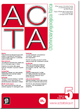 Cover of ACTA Otorhinolaryngologica Italica - Issue 5 - October 2018